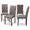Baxton Studio Gardner Dark Brown Finished Grey Upholstered Dining Chair, PK4 131-7132 - alternate 4
